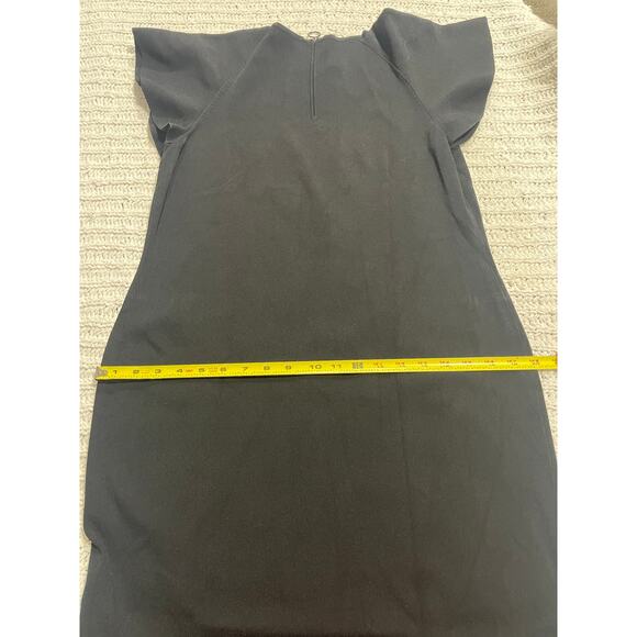 Akris Punto Flutter Sleeve Sheath Dress Knit Womens Sz XS Knee Length Black LBD - Picture 6 of 11
